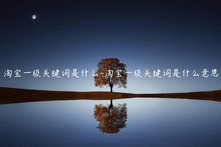 淘寶一級關(guān)鍵詞是什么-淘寶一級關(guān)鍵詞是什么意思